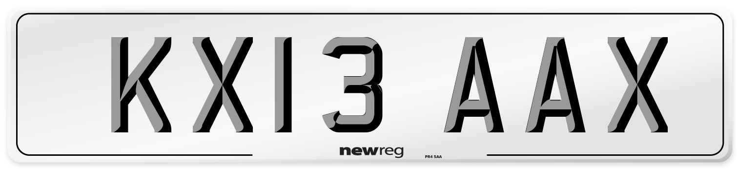 KX13 AAX Number Plate from New Reg